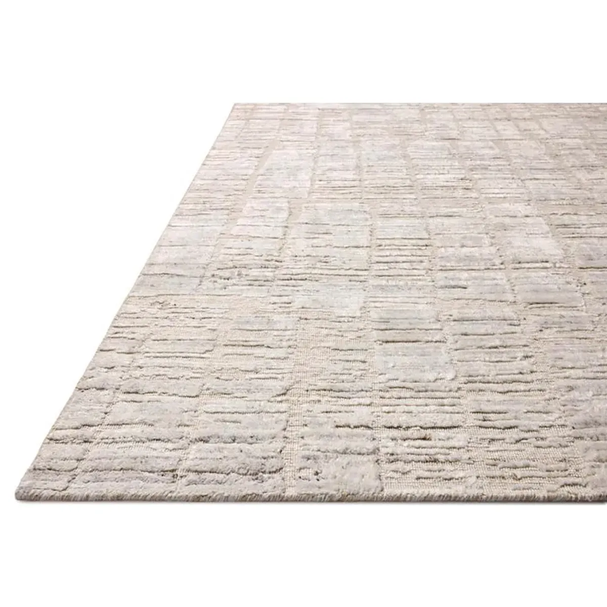 Salem Mid Century Modern White Wool Textured Solid Rug - 9'6"x13'6"