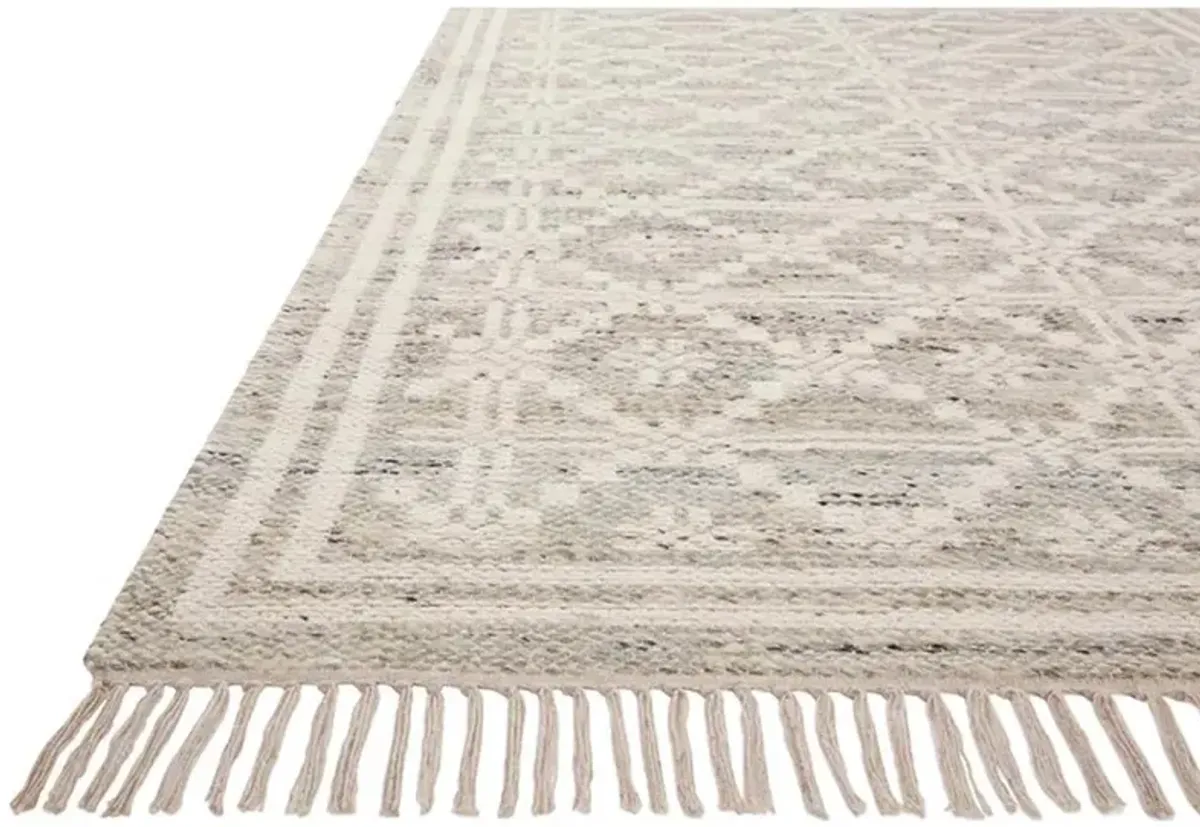 Galiana Coastal Grey Diamond Reversible Jute Rug - 2'3"x3'9"