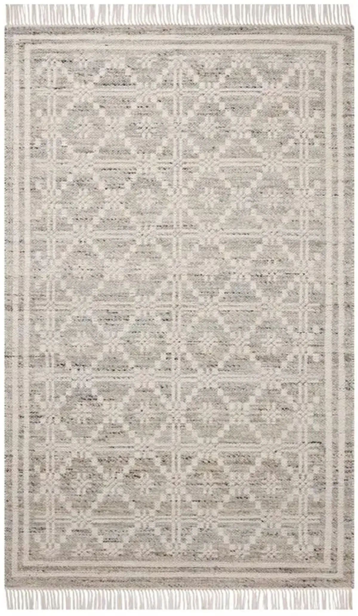Galiana Coastal Grey Diamond Reversible Jute Rug - 2'3"x3'9"