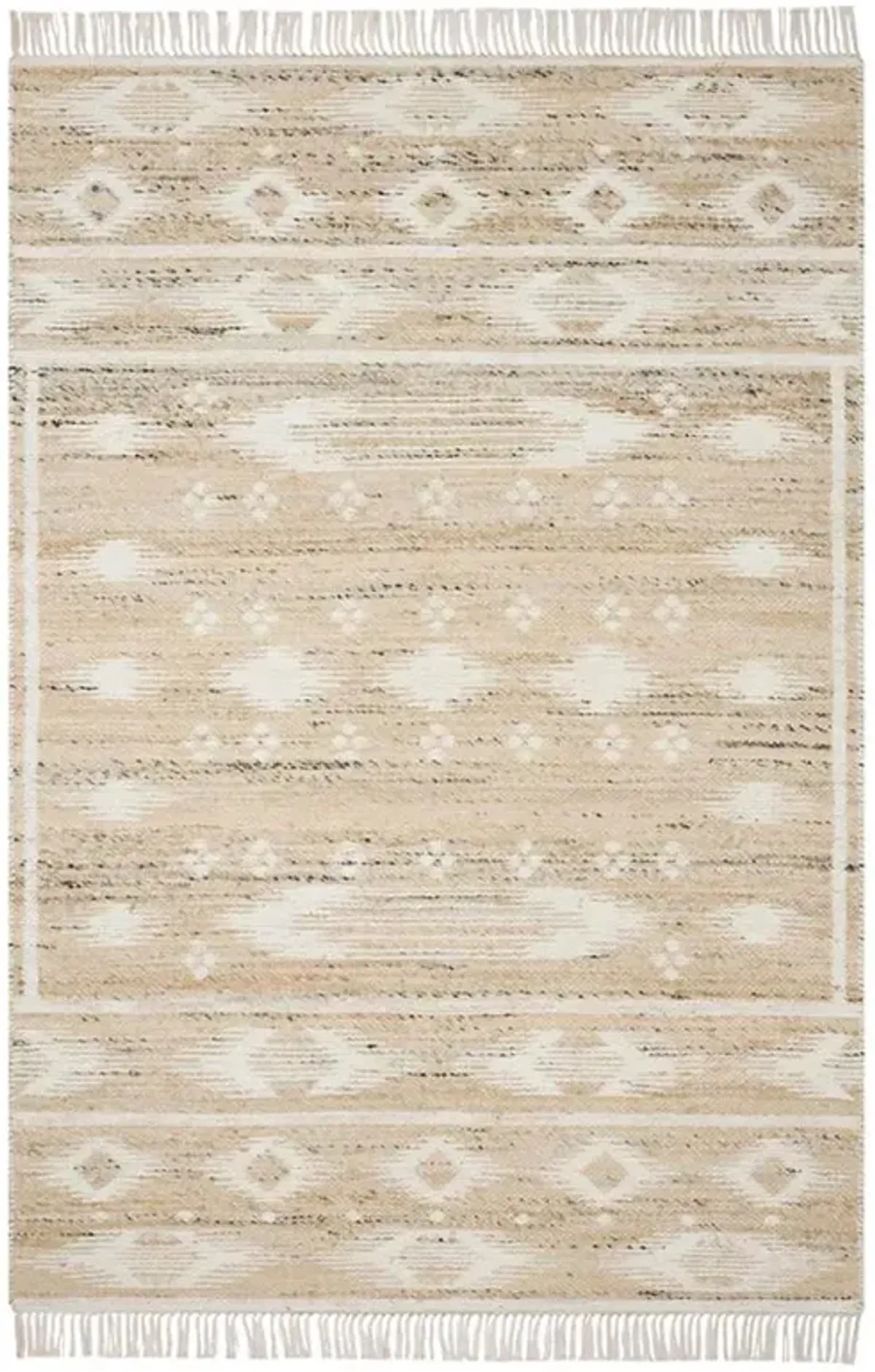 Galiana Coastal Natural Fringed Reversible Jute Rug - 2'6"x7'6"