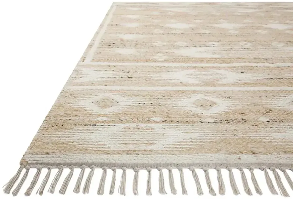Galiana Coastal Natural Fringed Reversible Jute Rug - 3'6"x5'6"