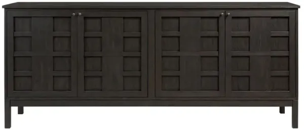 Constance Rustic Lodge Black Oak Media Console - 82"
