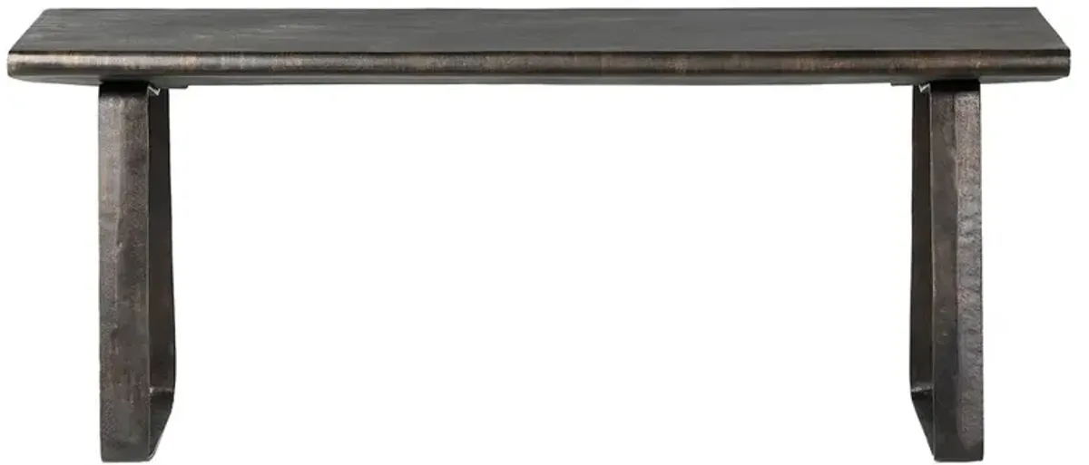Atticus Industrial Loft Distressed Bronze Aluminum Desk