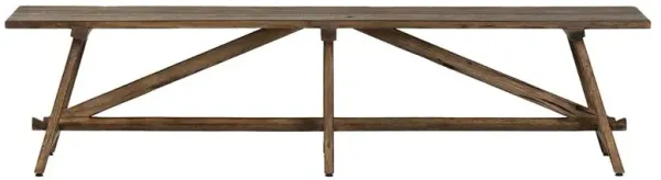 Elia Rustic Lodge Brown Bleached Oak Bench