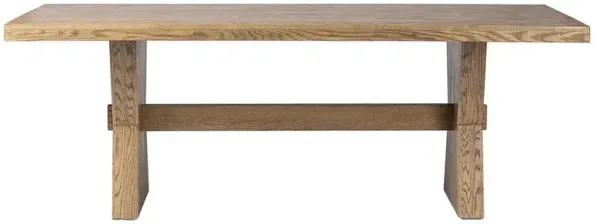 Tacoma Rustic Lodge Brown Oak Rectangular Dining Table - 84"