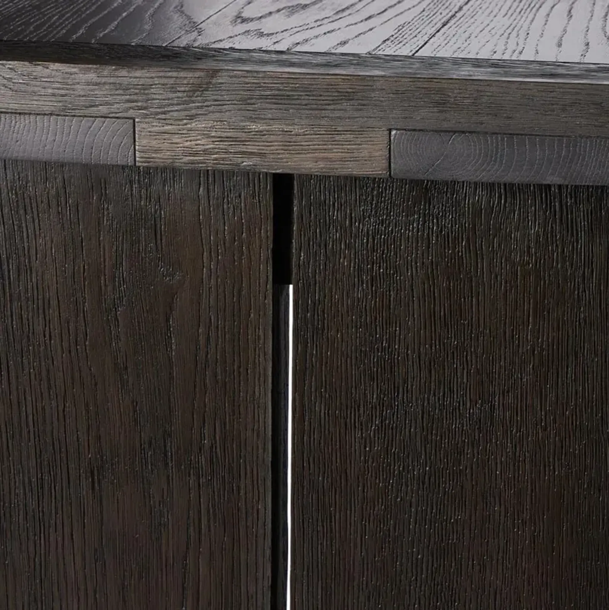 Nayeli Rustic Lodge Black Oak Rectangular Console Table | Furniture.com
