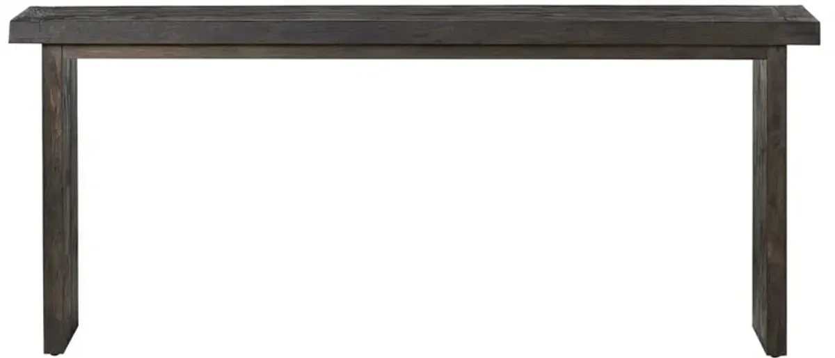 Nayeli Rustic Lodge Black Oak Rectangular Console Table