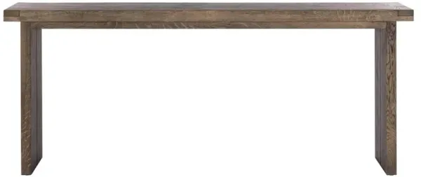Nayeli Rustic Lodge Brown Oak Rectangular Console Table