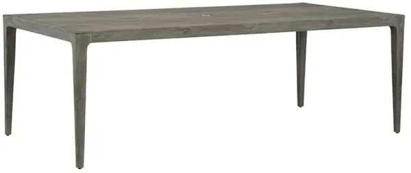 Mavis Coastal Beach Grey Aluminum Rectangular Outdoor Dining Table - 88"