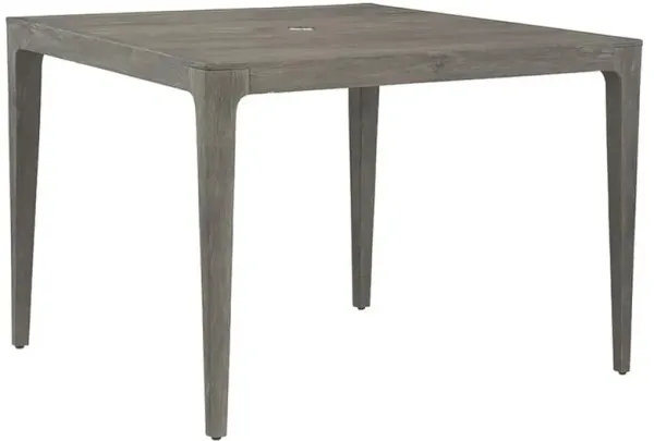 Mavis Coastal Beach Grey Aluminum Square Outdoor Dining Table - 44"
