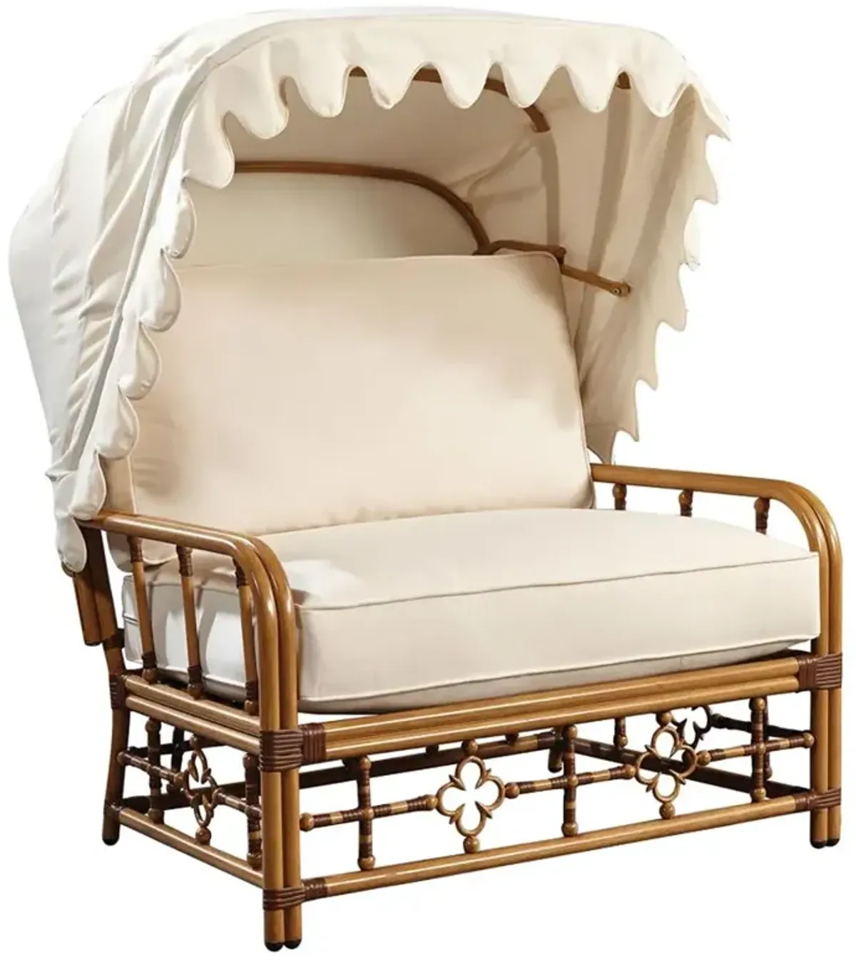 Myrah Coastal Beach White Sunbrella Outdoor Canopy