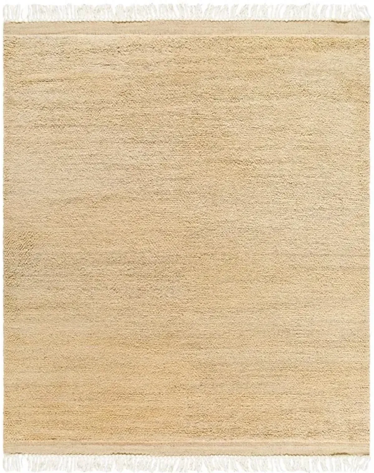 Izzy Coastal Beach Beige Wool Solid Rug - Sample