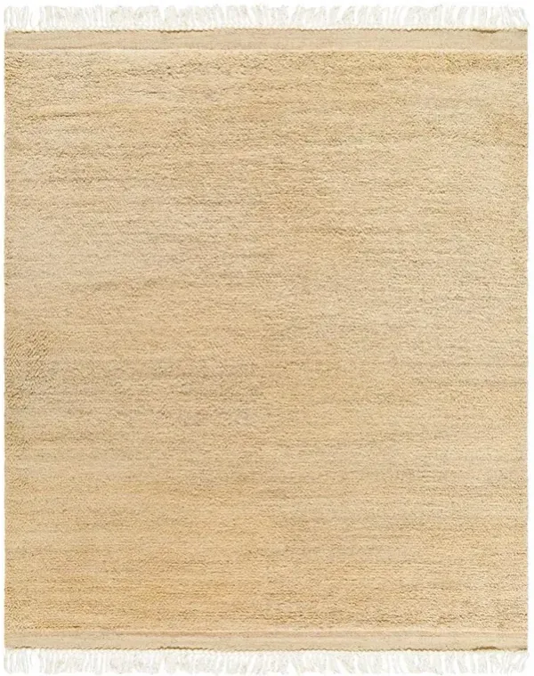 Izzy Coastal Beach Beige Wool Solid Rug - Sample