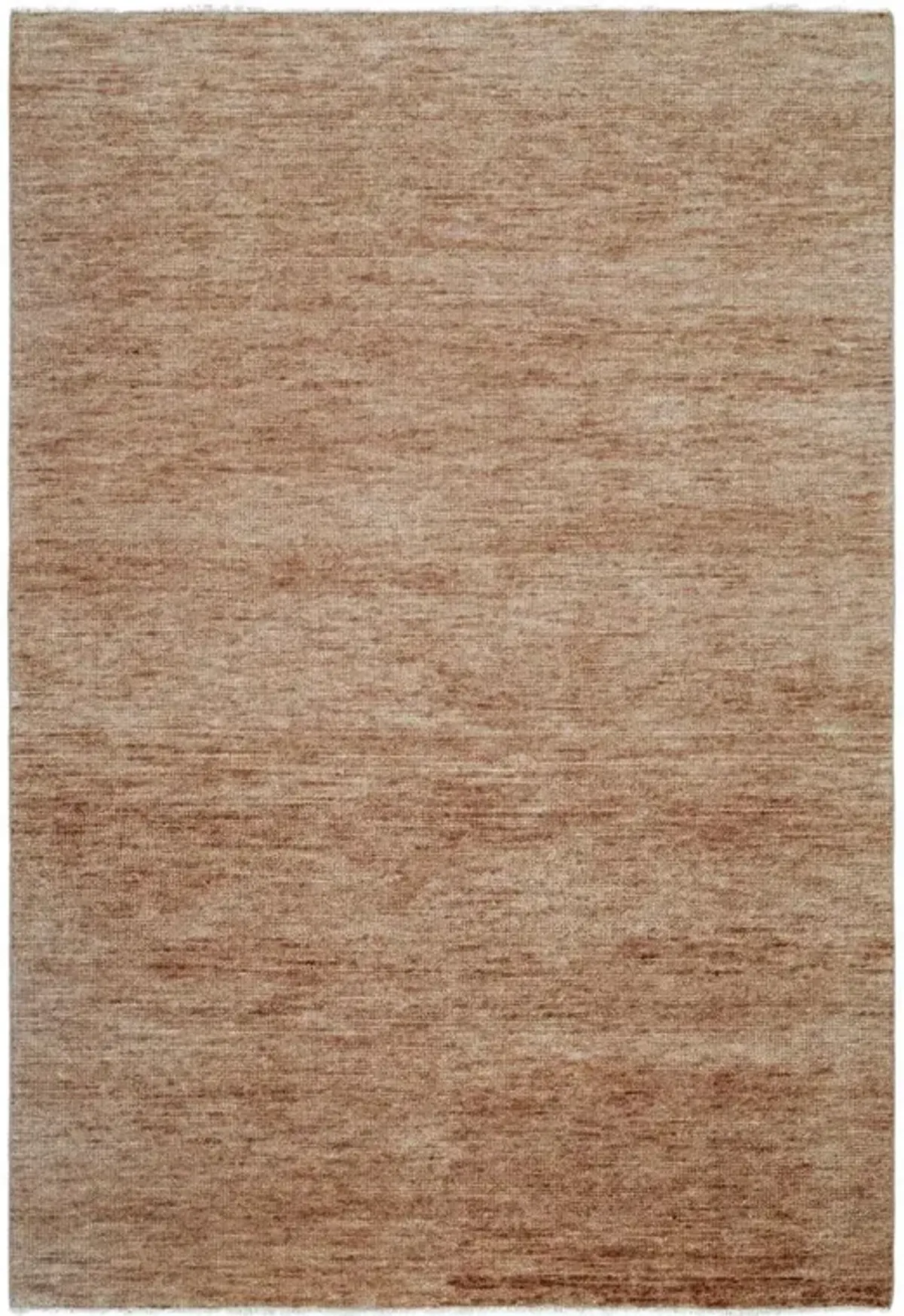 Dakota Modern Brown Hand Knotted Wool Solid Hand Knotted Rug - 3'x12'