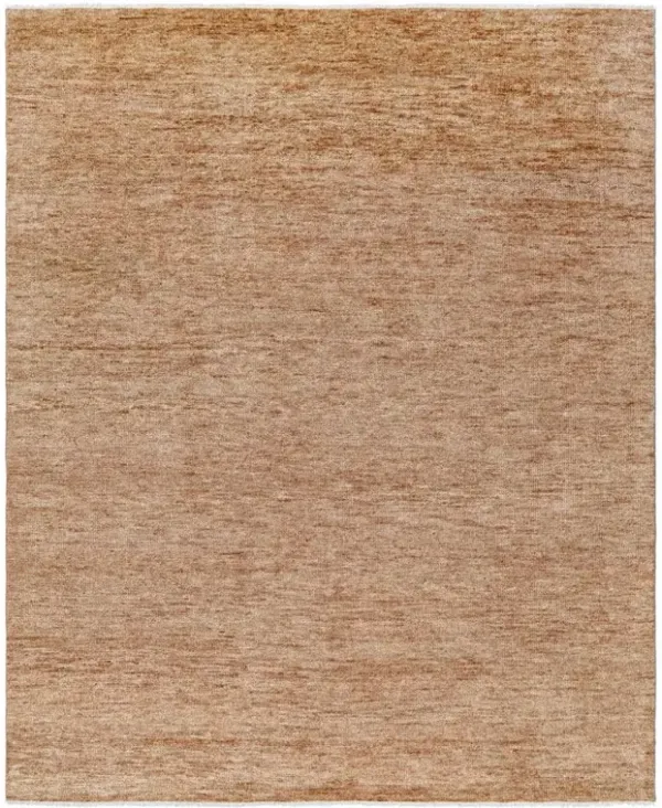 Dakota Modern Brown Hand Knotted Wool Solid Hand Knotted Rug - 8'x10'