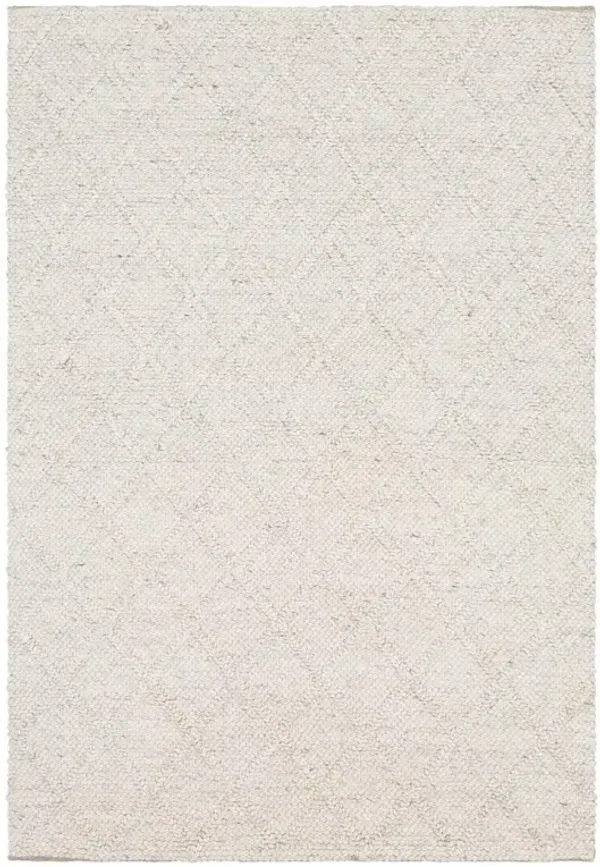 Paulette Modern Ivory Diamond Handwoven Solid Rug - 12'x15'