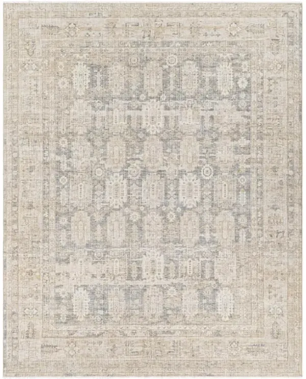 Sigrid French Country Beige Wool Tribal Patterned Rug - 6'5"x8'10"