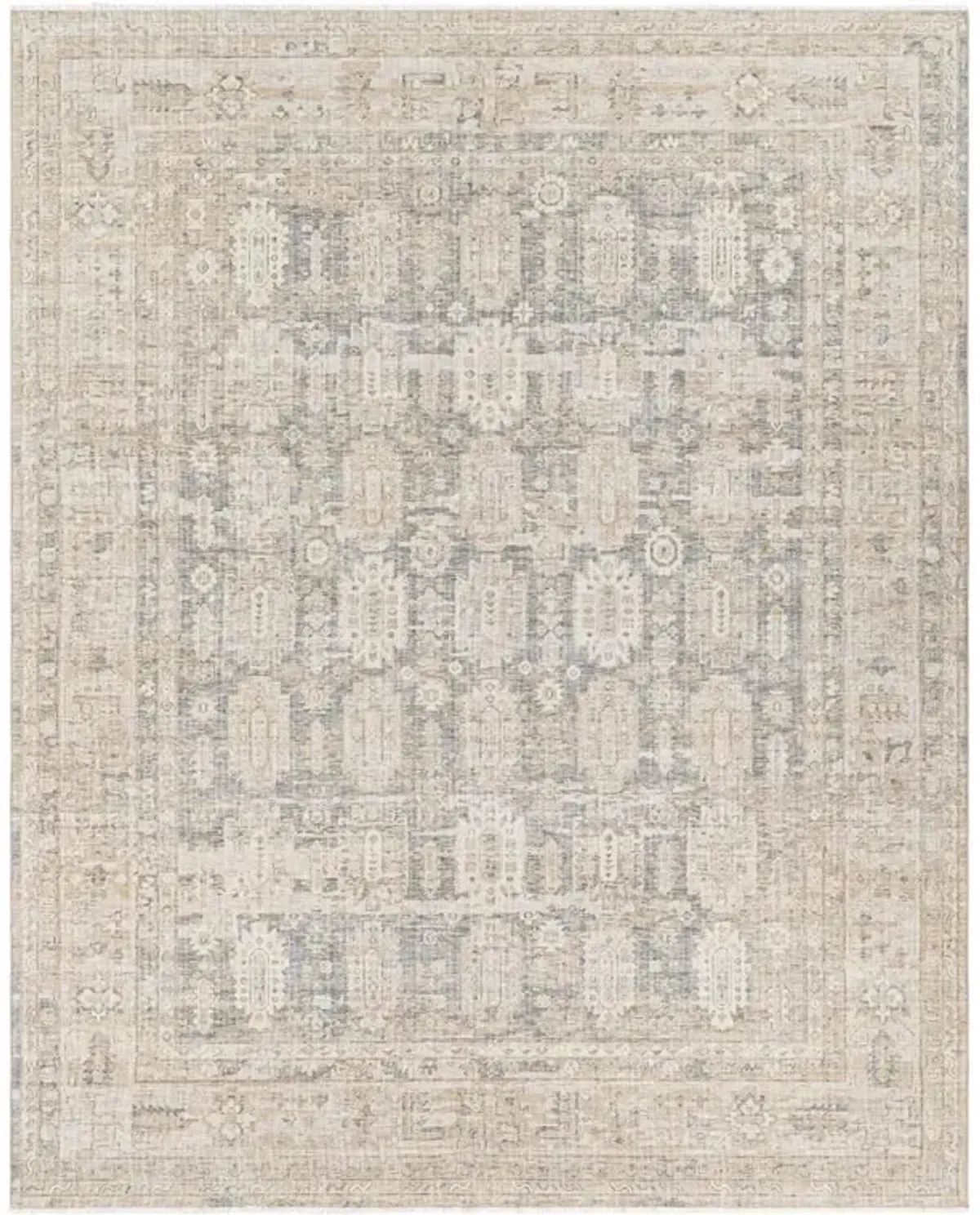 Sigrid French Country Beige Wool Tribal Patterned Rug - 7'10"x9'10"