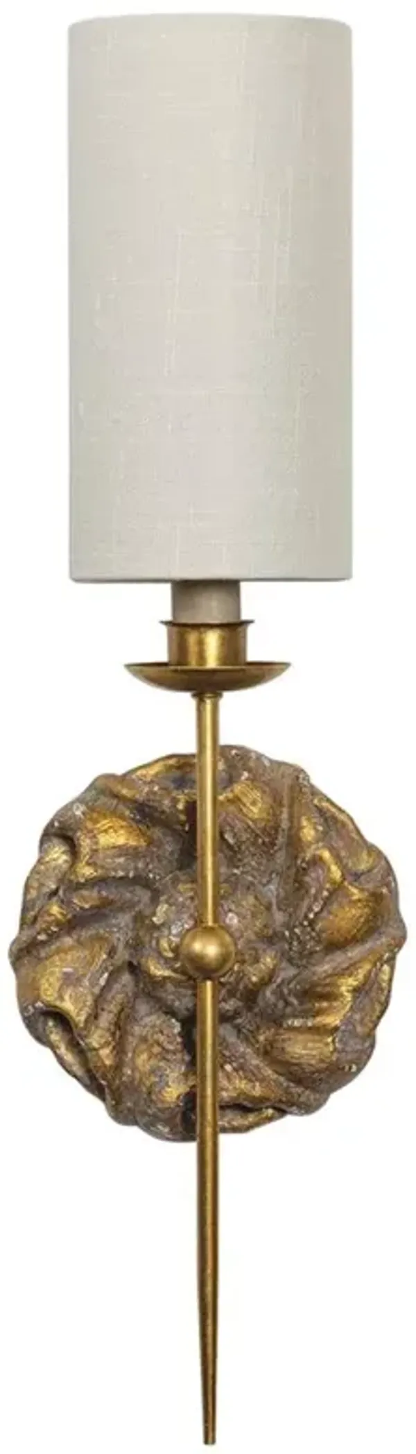 Domonique French Country Antique Gold Wallchiere Single Sconce