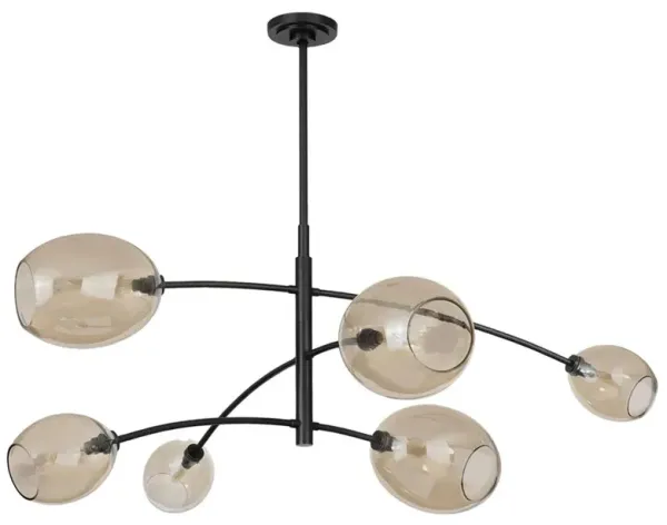 Artemis Glass Shade Oil Rubbed Bronze Sputnik Chandelier