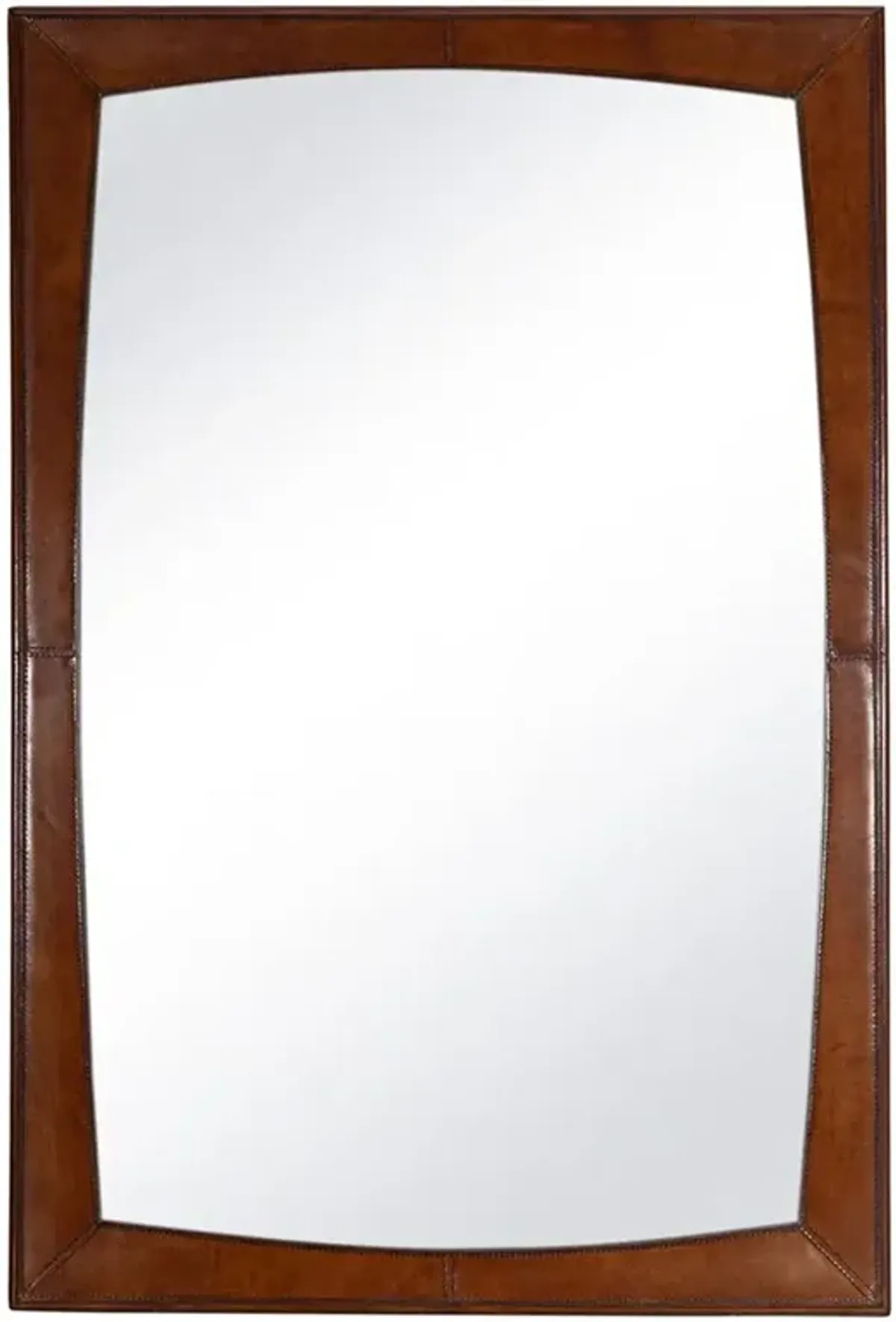 Estaban Rustic Lodge Tan Leather Rectangular Wall Mirror