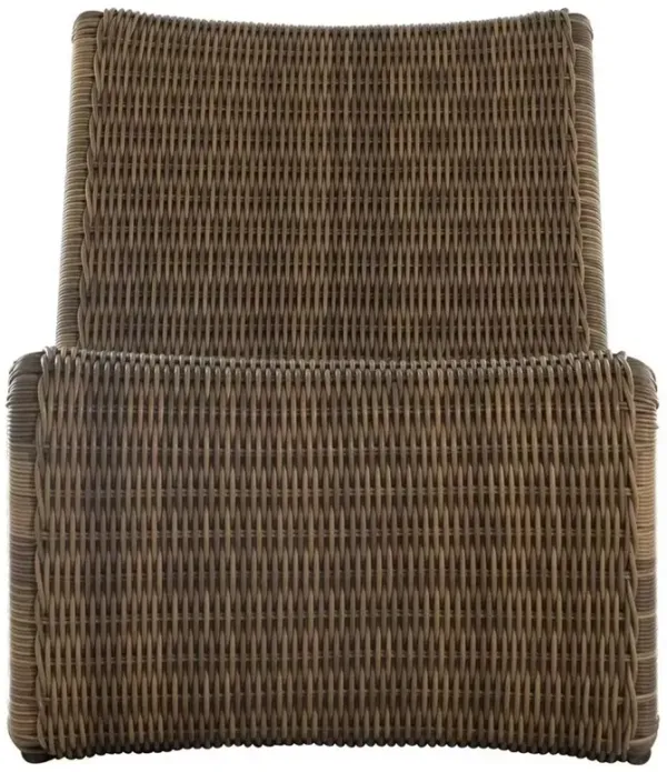 Como Coastal Brown Wicker Outdoor Lounge Chair
