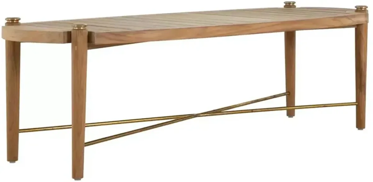 Pacifica Coastal Natural Teak Oval Outdoor Coffee Table