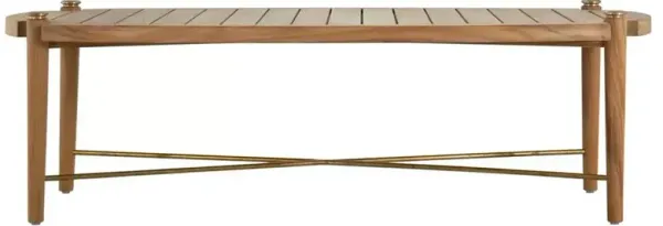 Pacifica Coastal Natural Teak Oval Outdoor Coffee Table