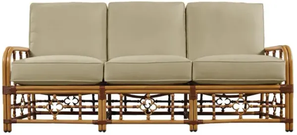 Myrah Coastal Beach Sand Sunbrella Aluminum Outdoor Sofa - 78"