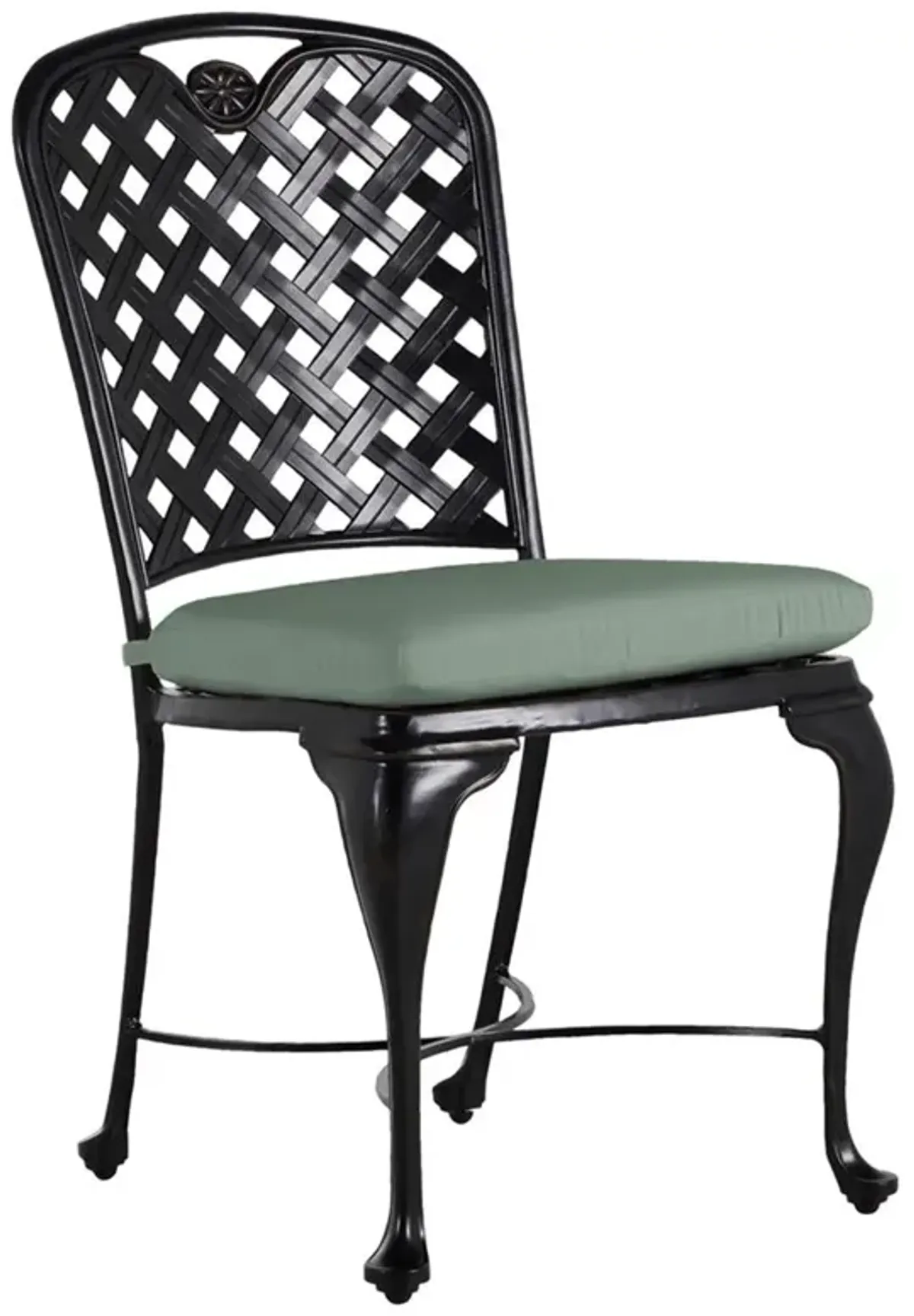 Provance Green Sunbrella Ancient Earth Black Outdoor Dining Chair
