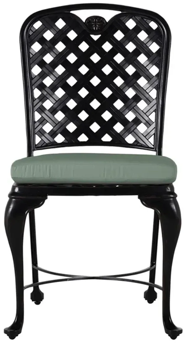 Provance Green Sunbrella Ancient Earth Black Outdoor Dining Chair