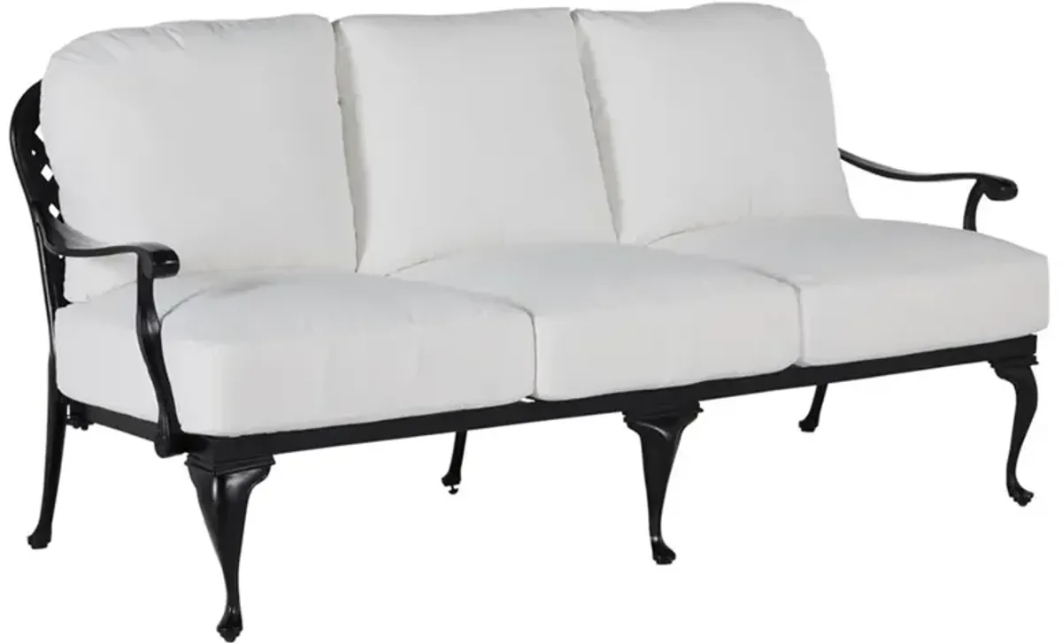 Provance White Sunbrella Ancient Earth Black Outdoor Sofa - 79"
