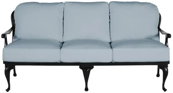 Provance Blue Sunbrella Ancient Earth Black Outdoor Sofa - 79"