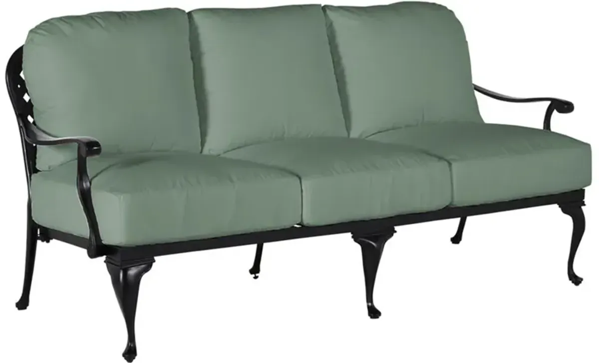 Provance Green Sunbrella Ancient Earth Black Outdoor Sofa - 79"