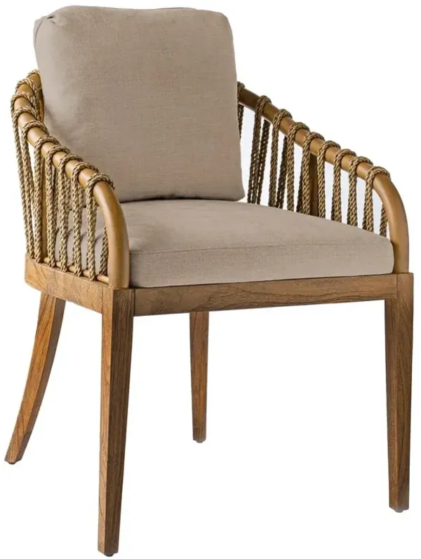 Taelyn Rustic Lodge Brown Crypton Teak Dining Chair