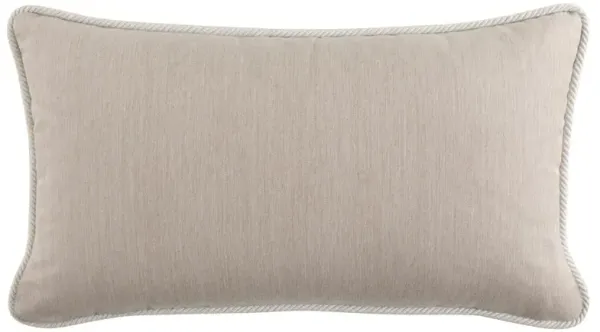 Averie Modern Classic Beige Indoor Outdoor Lumbar Pillow - 14x24