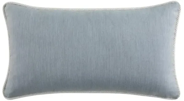 Averie Modern Classic Blue Indoor Outdoor Lumbar Pillow - 14x24