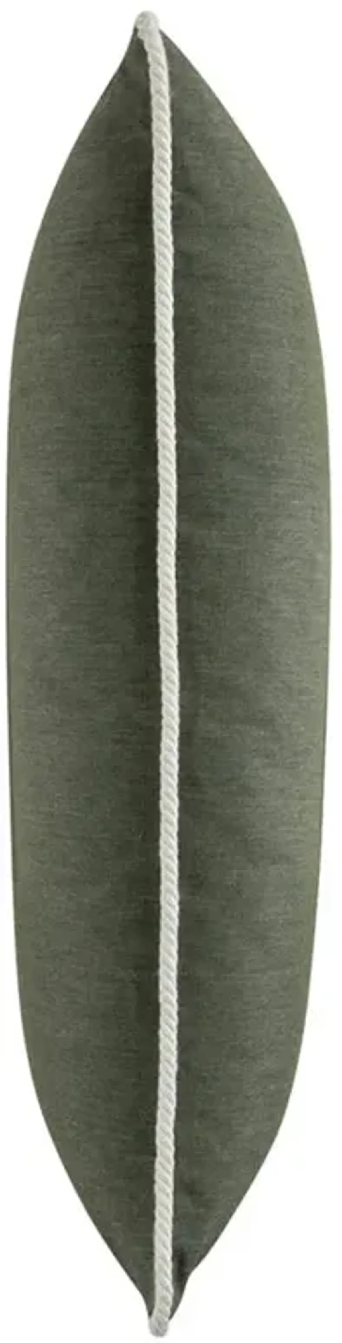 Averie Modern Classic Green Indoor Outdoor Lumbar Pillow - 14x24