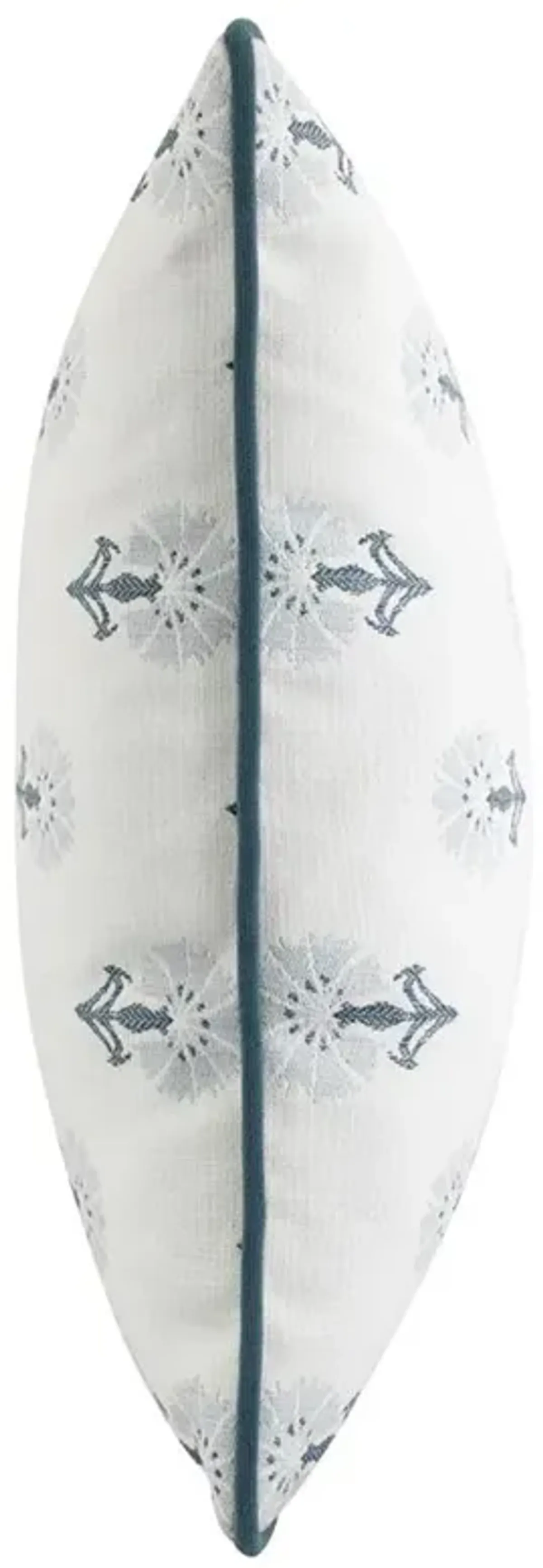 Delilah French Country Blue Floral White Indoor Outdoor Throw Pillow - 22x22