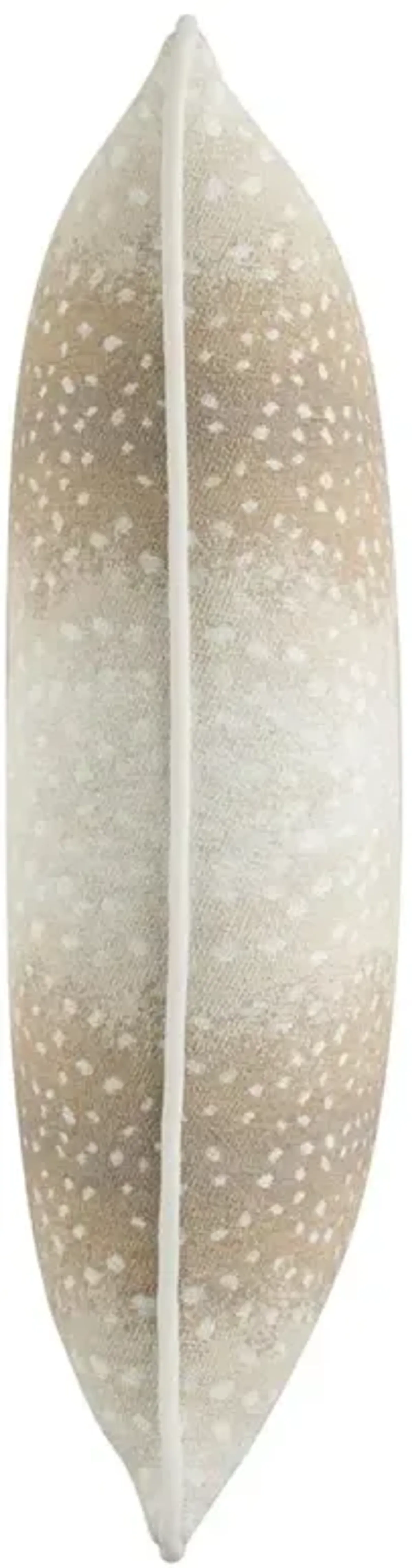 Faye Modern Beige Animal Print Indoor Outdoor Lumbar Pillow - 12x20
