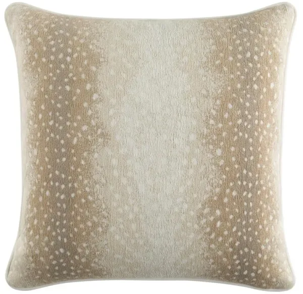 Faye Modern Beige Animal Print Indoor Outdoor Throw Pillow - 20x20