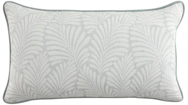 Finn French Light Blue Botanical Indoor Outdoor Lumbar Pillow - 14x24