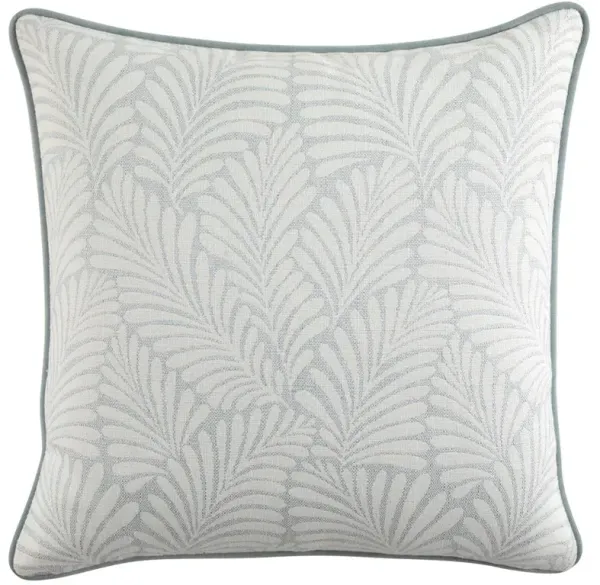 Finn French Light Blue Botanical Indoor Outdoor Throw Pillow - 22x22