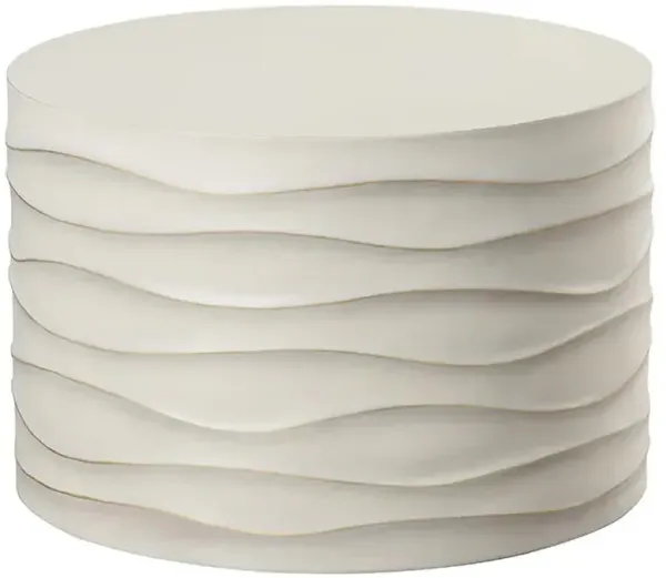 Atkins Industrial Summer Sand Concrete Outdoor Coffee Table - Small