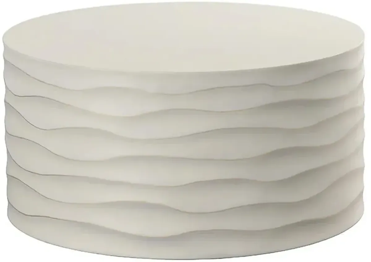 Atkins Industrial Summer Sand Concrete Outdoor Coffee Table - Large