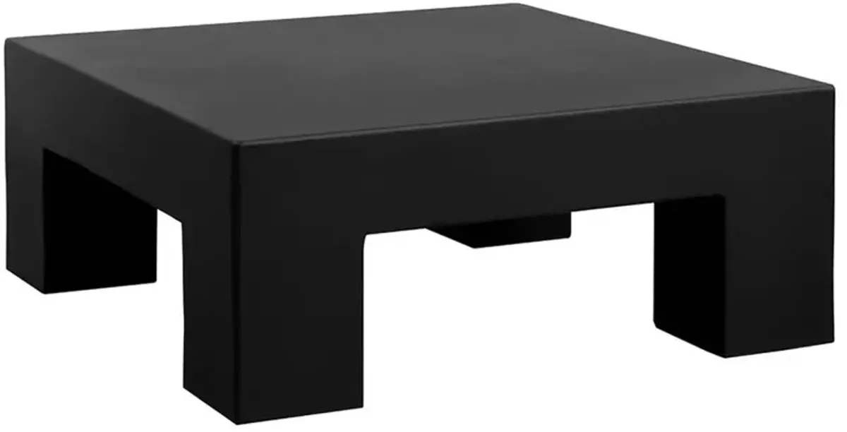 Margie Modern Black Concrete Outdoor Coffee Table
