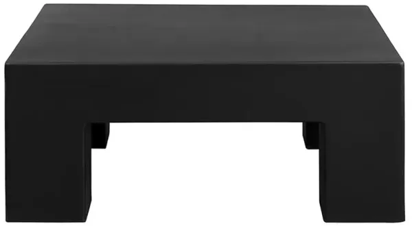Margie Modern Black Concrete Outdoor Coffee Table