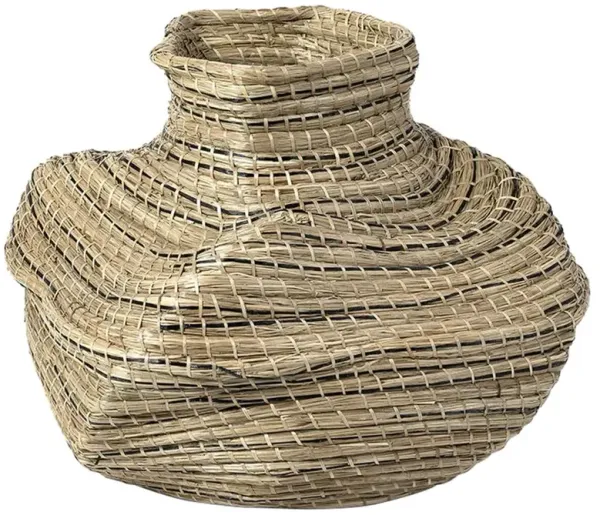 Palecek Santa Fe Coastal Beach Natural Seagrass Floor Basket - Short