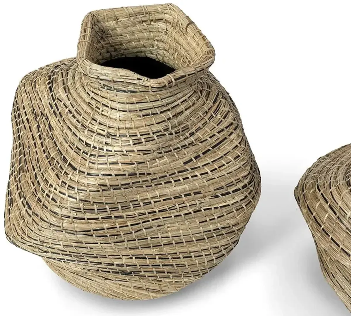 Palecek Santa Fe Coastal Beach Natural Seagrass Floor Basket - Tall