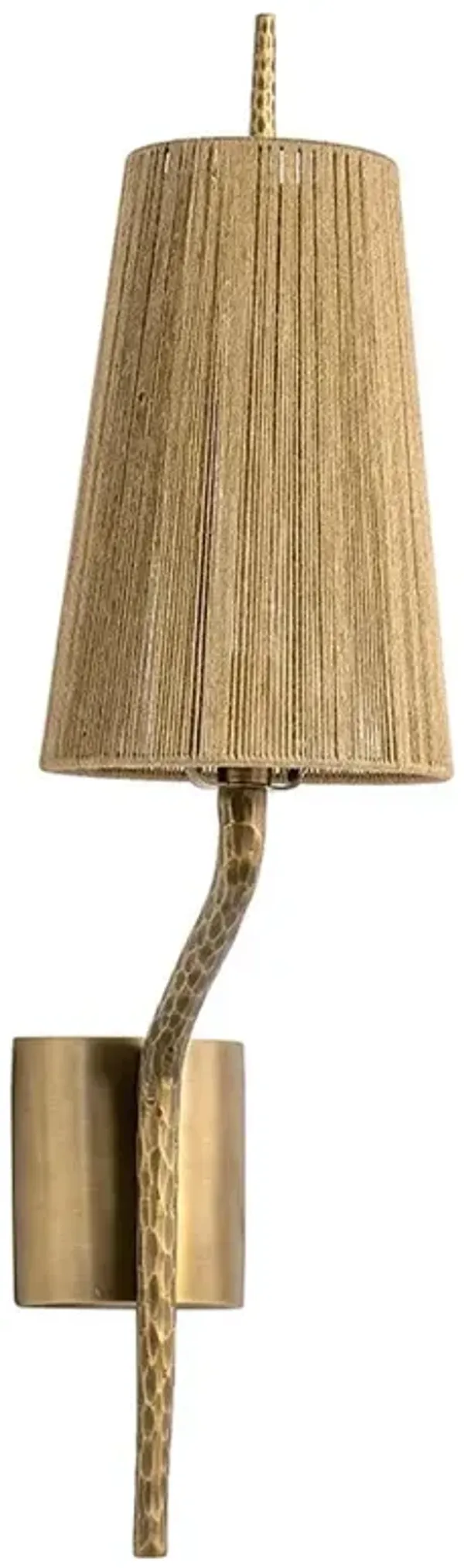 Palecek Renee Coastal Beach Natural Jute Rope Single Sconce